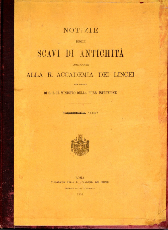 AA.VV. - Notizie degli scavi di antichità comunicate dalla R. Accademia dei Linc...