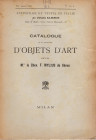SAMBON Jules - Milano, 15 - Decembre, 1897. Catalogue de la collection d'objets d'art de feu Mr. Le Chev. F. Mylius de Genes. Pp 32, nn. 386. brossura...