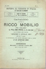 SAMBON Giulio - Firenze, 3\15 - Aprile, 1891. Catalogo di tutto il ricco mobilio del palazzo in via Dei Pucci. ( proprietario Baciocchi). Pp 44, nn. 8...