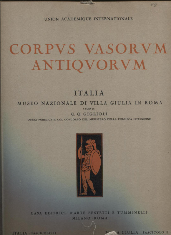 GIGLIOLI G. Q. - Corpvs Vasorvm Antiqvorvm. Italia ; Museo Nazionale di Villa Gi...