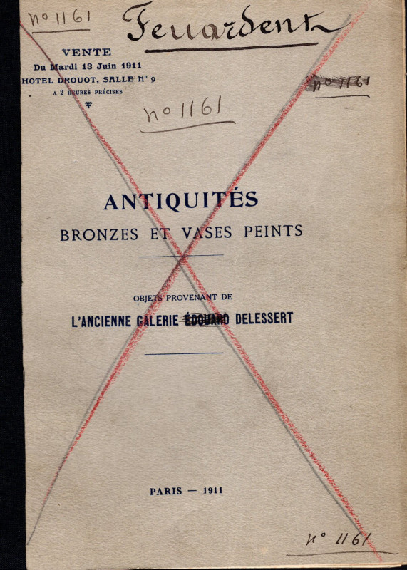 ROLLIN et FEUARDENT - Paris, 13 - Mardi, 1911. Catalogue des Antiquites; bronze ...