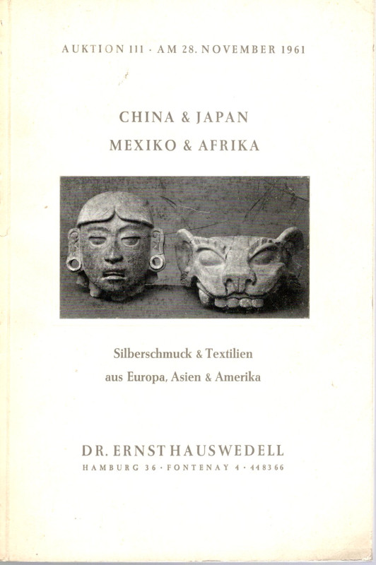 HAUSWEDELL Ernst. Auktion III. Hamburg, 28 - November, 1961. China & Japan - Mex...