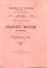 SAMBON Giulio - Asta a Milano, 30 - Novembre, 1885. Catalogue de Tableaux formant la Galerie Mr Francois Molinari de Cremone. Pp (8) 84, nn. 350. bros...