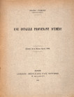 CUMONT Franz - Une intaille provenant d'Emese. Paris, 1926. pp 347-352, illustrazioni nel testo. brossura ed. buono stato.