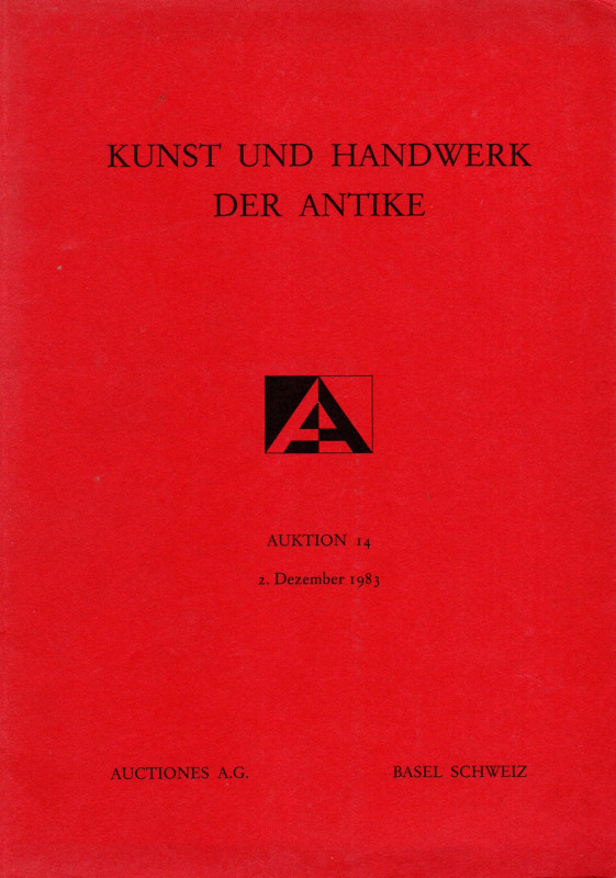 AUTIONES A.G. - Auktion 14. Basel, 2 - Dezember, 1983. Kunst und Handwerk der an...