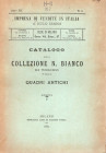 SAMBON Giulio - Milano, 25\26 - Novembre, 1889. Catalogo della collezione N. Bianco di Torino. Quadri antichi. Pp 47, nn. 167. brossura ed. buono stat...