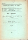SAMBON Giulio - Milano, 1\3 - Giugno, 1891. Catalogo della collezione Von Ecker di Vienna. Quadri antichi,porcellane, maioliche, mobili,oggetti divers...