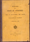 AA.VV. - Notizie degli scavi di antichità comunicate dalla R. Accademia dei Lincei. Anno 1898. pp 505 + 5, centinaia di illustrazioni nel testo. rileg...