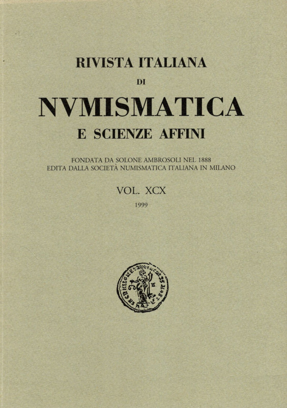 A.A.V.V. - S.N.I. Rivista italiana di numismatica. Milano, 1999. Indice: CASABON...