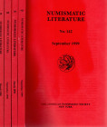 LOTTO di 4 riviste Numismatic Literatur. 139-140-141-142. 1998\99. ottimo stato. no resi