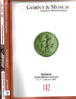 LOTTO DI 3 Cataloghi GORNY & MOSCH. N 133 - 141-142. 2004-2005. Antike munzen. Tutti con tavole anche a colori e ingrandimenti ottimo stato. no resi