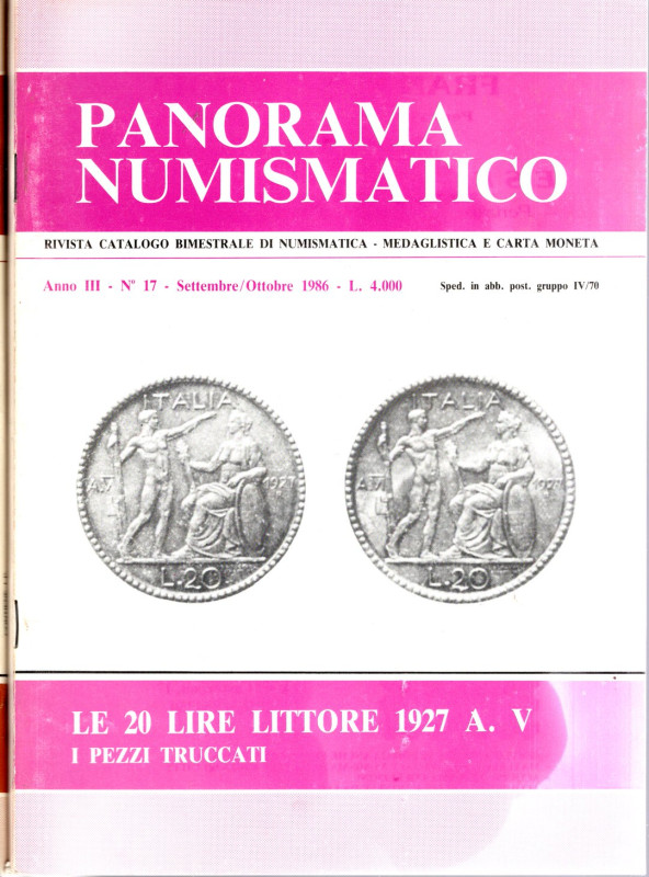 PANORAMA NUMISMATICO. - Anno III. 1986. N. 15-17. rilegatura editoriale, buono s...