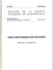 BULLETIN de la SOCIETE FRANCAISE de NUMISMATQUE. 1985, 9 fascicoli + supplemento. brossure ed. buono stato. contengono ottimi piccoli contributi di nu...