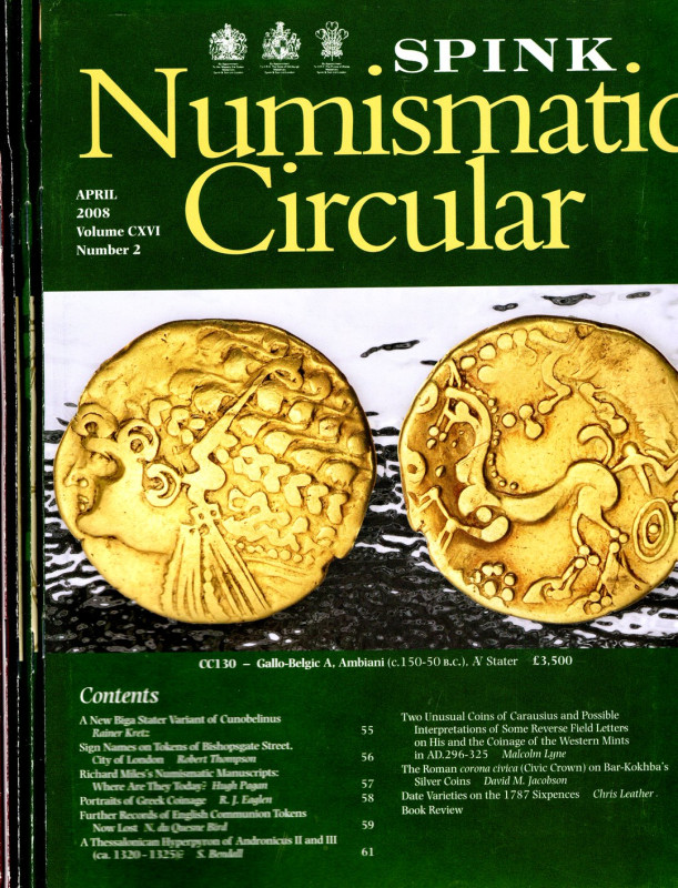 NUMISMATIC CIRCULAR. Lotto di 5 fascicoli - 1988 n. 1-6, - 2008 n. 2-3-6- ottimo...