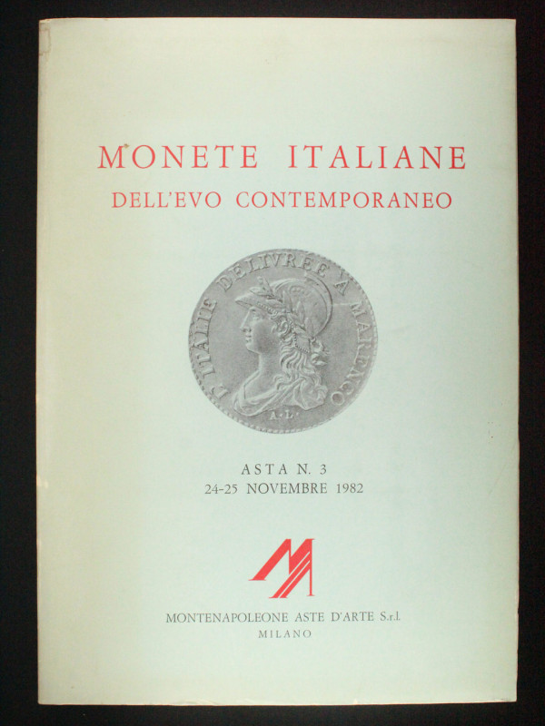 Catalogo Montenapoleone Aste d'Arte. Asta n. 3. 24-25 Novembre 1982. Con tavole...