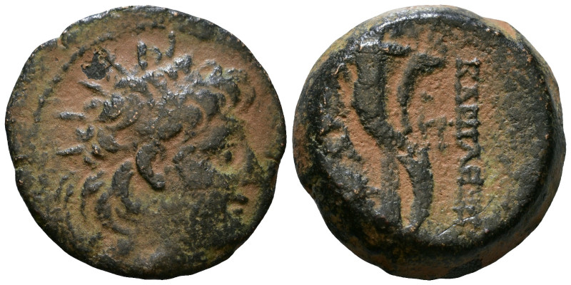 Seleukid Kings of Syria, Alexander II Zabinas, 128-122 BC. AE 20mm, 7,72g *Repat...