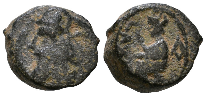 Kings of Parthia. Vologases III, 105-147. Chalkous Æ 11mm, 1,62g *Repatinated*