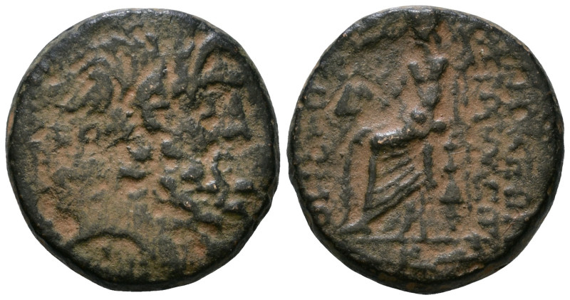 seleucis and Pieria, Antioch. Circa 1st century BC. AE 18mm, 6,75g *Repatinated*