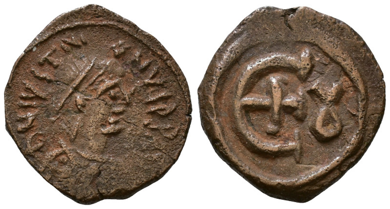 Justinian I, 527-565. Pentanummium AE 16mm, 2,14g