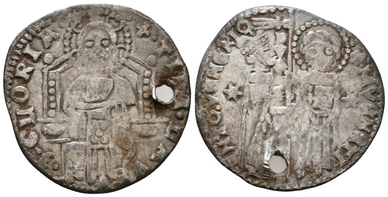 Medieval Coin. AR 1,62g clipped