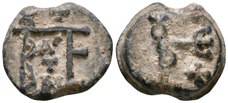 Byzantine lead seal. 17mm, 6,13g