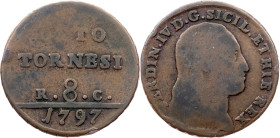 Italy, 8 Tornesi 1797