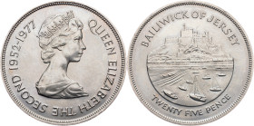 Jersey, 25 Pence 1977