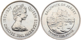 Jersey, 25 Pence 1977