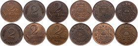 Latvia, 2 Santimi 1922-1939