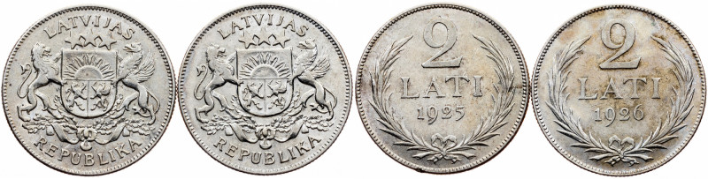 Latvia, 2 Lati 1925, 1926 Republic, Republic, 2 Lati 1925, 1926, 19,988 g, Silve...