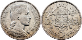 Latvia, 5 Lati 1929, London
