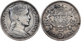 Latvia, 5 Lati 1931, London