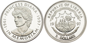 Liberia, 5 Dollars 1997