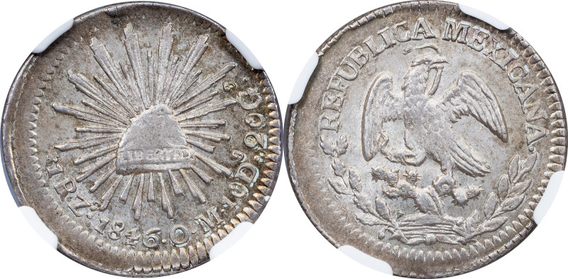 Mexico, 1 Real 1846, Zs OM, Zacatecas Mexico, 1 Real 1846, Zs OM, Zacatecas, Sil...
