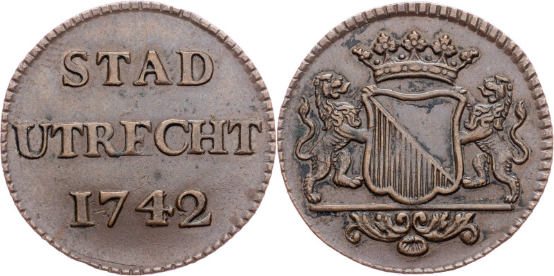 Netherlands, 1 Duit 1742, Utrecht Netherlands, City of Utrecht, 1 Duit 1742, Utr...