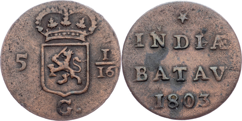 Netherlands East Indies, 1 Duit 1803, Enkhuizen Netherlands East Indies, Holland...