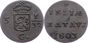Netherlands East Indies, 1/2 Duit 1803, Hoorn