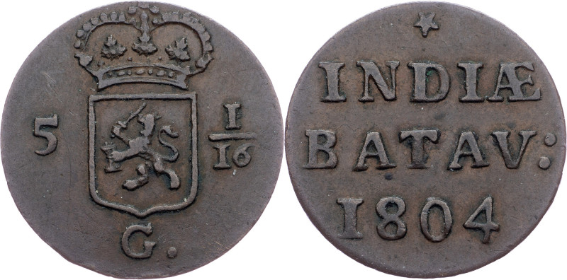 Netherlands East Indies, 1 Duit 1804, Enkhuizen Netherlands East Indies, Holland...