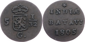 Netherlands East Indies, 1/2 Duit 1805, Hoorn