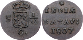Netherlands East Indies, 1/2 Duit 1807
