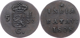 Netherlands East Indies, 1/2 Duit 1808