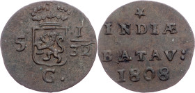 Netherlands East Indies, 1/2 Duit 1808