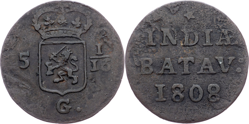 Netherlands East Indies, 1 Duit 1808 Netherlands East Indies, Holland, 1 Duit 18...