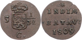 Netherlands East Indies, 1/2 Duit 1809