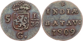 Netherlands East Indies, 1/2 Duit 1809