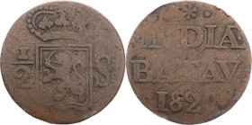 Netherlands East Indies, 1/2 Stuiver 1820, Surabaya