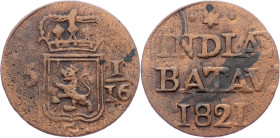 Netherlands East Indies, 1 Duit 1821, Surabaya