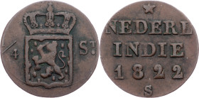 Netherlands East Indies, 1/4 Stuiver 1822, S