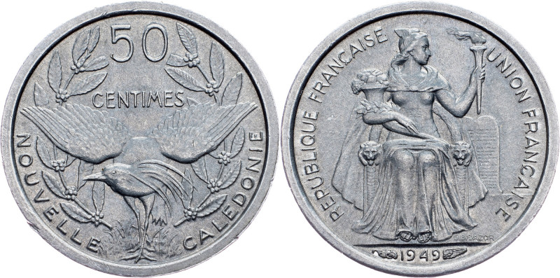 New Caledonia, 50 Centimes 1949, Paris New Caledonia, 50 Centimes 1949, Paris, A...