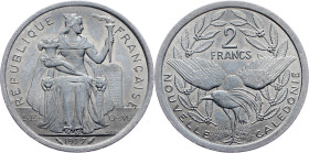New Caledonia, 2 Francs 1977, Paris